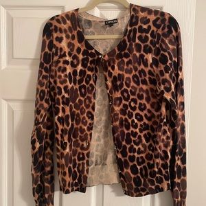 Express leopard cardigan
